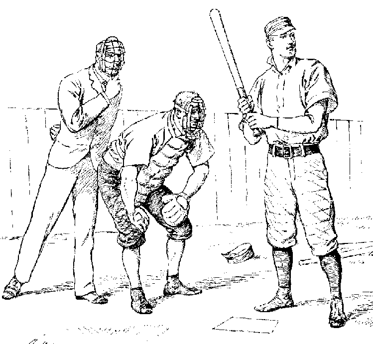 Old Time Batter, Catcher & Umpire