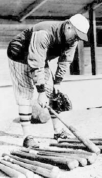  [ Rogers Hornsby picking out his bat! ] 